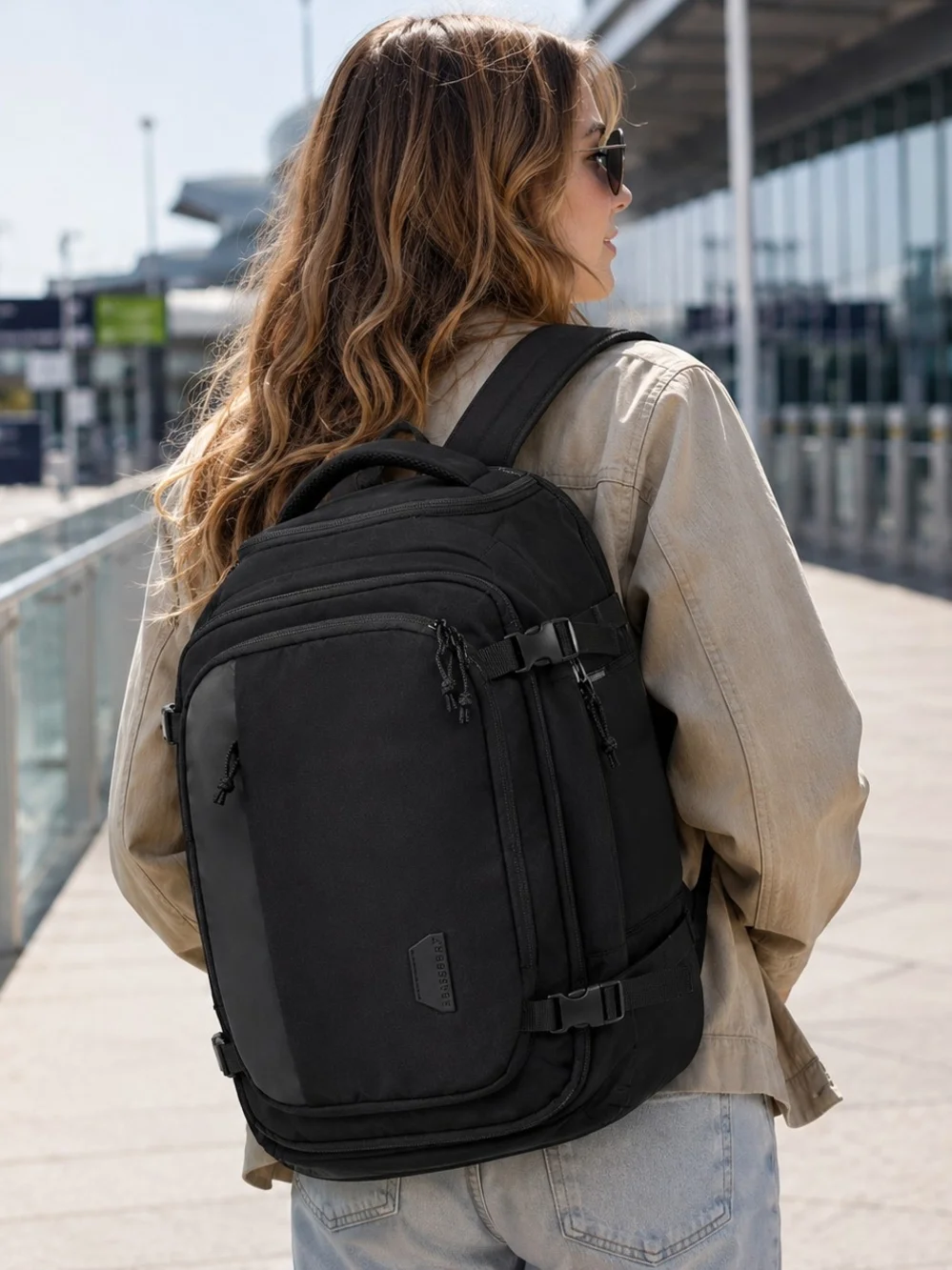 BAGSMART 30L Travel Backpack Carry On Flight Approved Laptop Black NWT